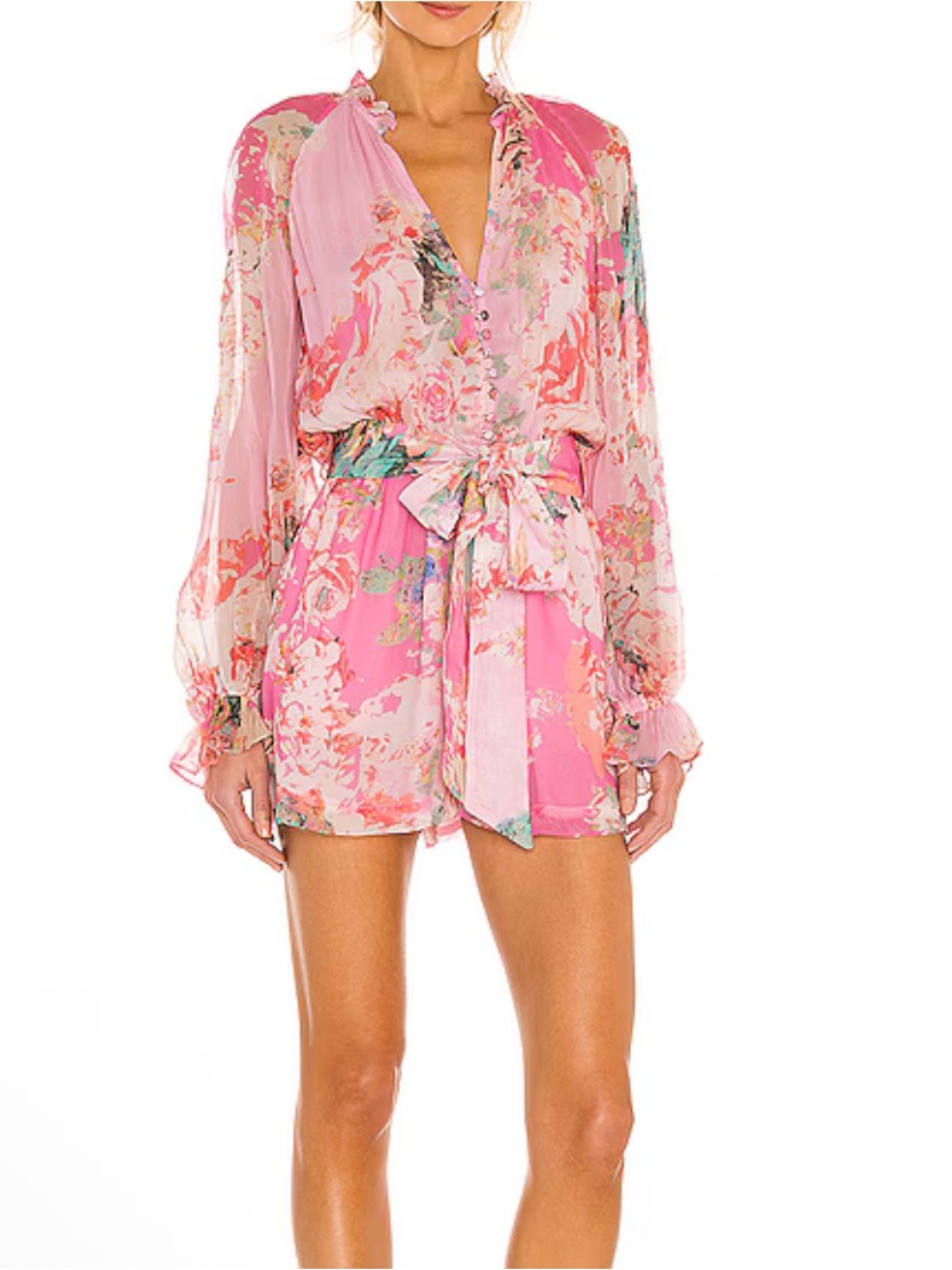 HEMANT AND NANDITA Sage Pink Romper XS